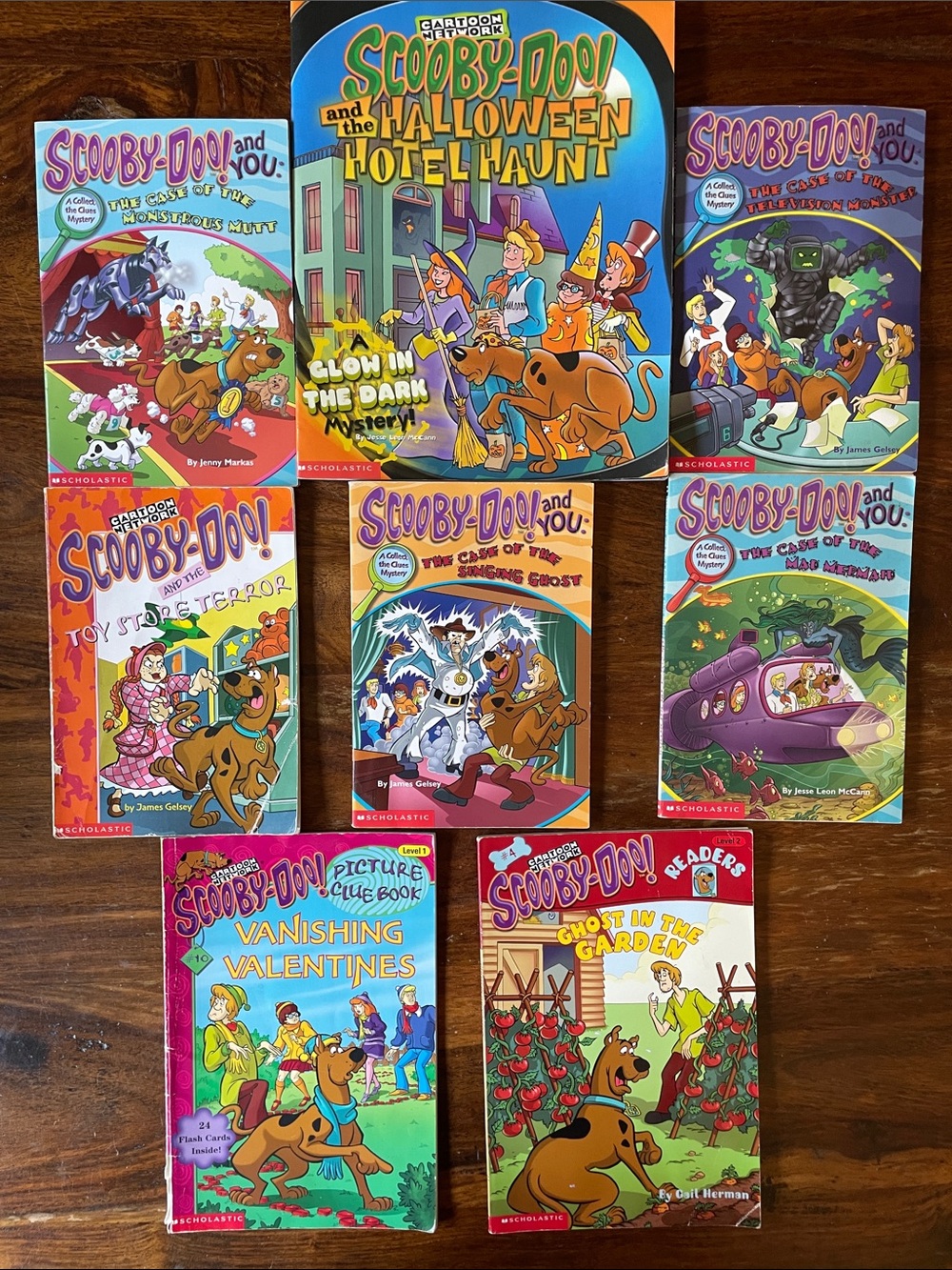 8 SCOOBY DOO Vintage PB Books: Mysteries + Scooby-Doo and You  Cartoon Network